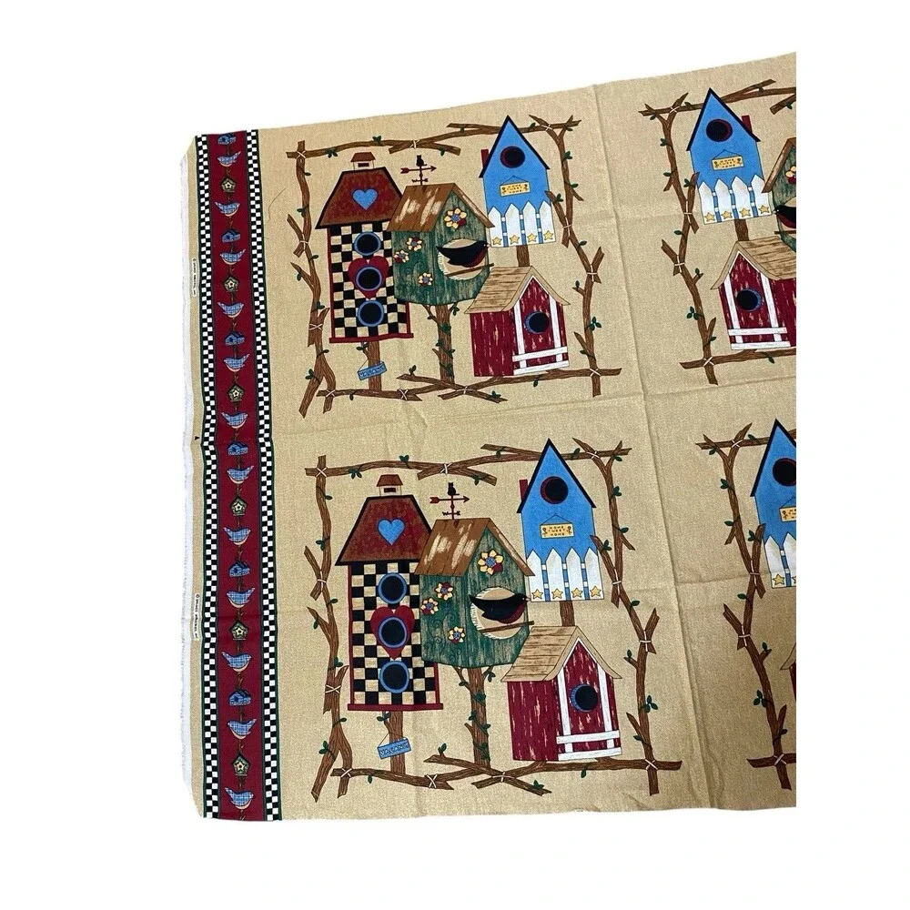 Springs Industries Vintage Birdhouse Cotton Fabric 45 x 34.5 In